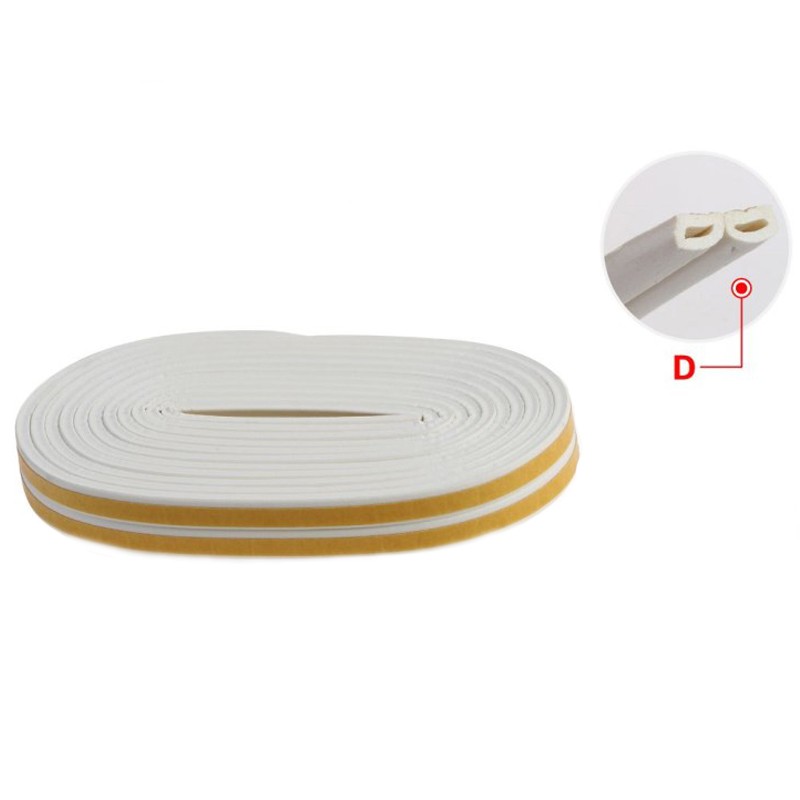 Banda de cauciuc pentru etansare, forma D, autoadeziva, 0.9 cm x 6 m - imagine 3